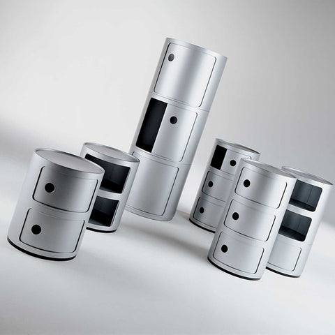 MODULAR NACHTTISCH 3 ELEMENTE 04967SI KARTELL SILBER