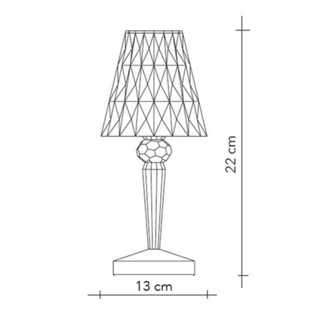 CHROM-AKKU-LAMPE 09145XX KARTELL SILBER