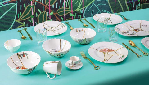 TAZZA MUG IN PORCELLANA DIAM. CM. 8,5 KINTSUGI N. 3 09653 SELETTI WHITE