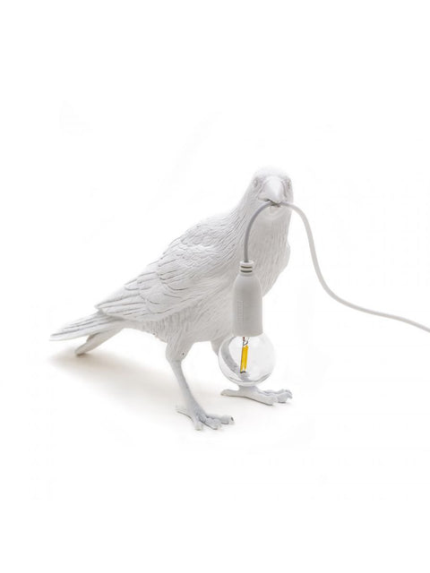 "BIRD SELETTI LAMP IN WHITE RESIN ART 14732"