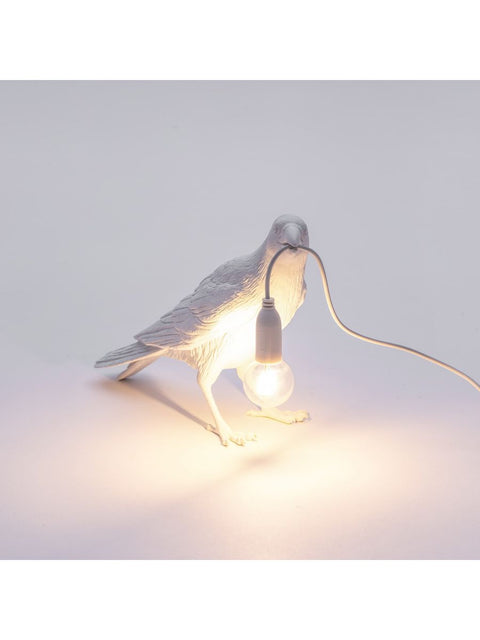 "BIRD SELETTI LAMP IN WHITE RESIN ART 14732"