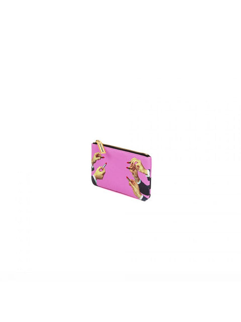 PU-FEDERMÄPPCHEN, BEDRUCKTES TOILETTENPAPIER, LIPPENSTIFTE, ROSA, SELETTI ART. 02513