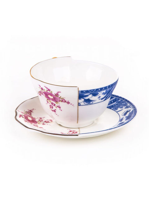 TAZZA TE' CON PIATTINO IN PORCELLANA HYBRID-ZENOBIA 09746 SELETTI MULTICOLOR