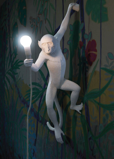 SELETTI RESIN LAMP AFFENLAMPE Cm.37X20,5 H.76,5 HÄNGEND LINKS