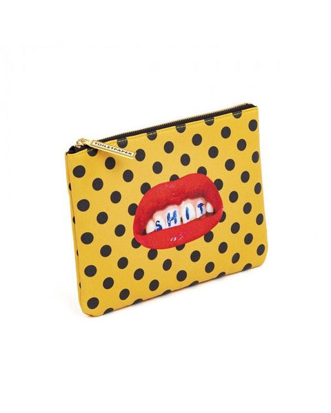COSMETICS ENVELOPE IN PU PRINTED TOILETPAPER CM.21X15,5 SHIT SELETTI