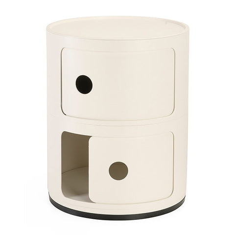 MODULAR NACHTTISCH 2 ELEMENTE MATT WEISS 4986/03 KARTELL WEISS