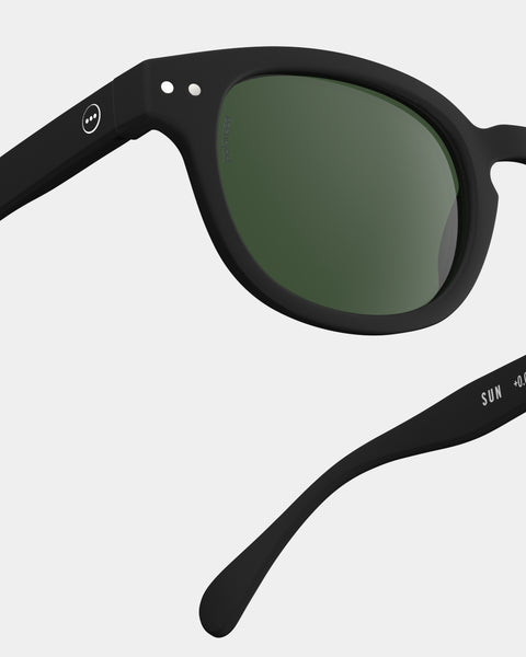 IZIPIZI SUN POLARISIERTE BRILLE MOD. C SCHWARZ-GRÜNE GLÄSER