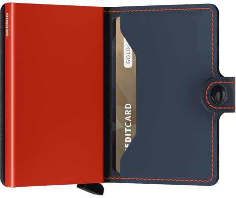 MINIWALLET SECRID MATT NACHTBLAU & ORANGE
