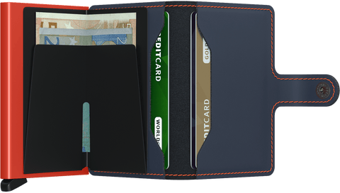 MINIWALLET SECRID MATT NACHTBLAU & ORANGE