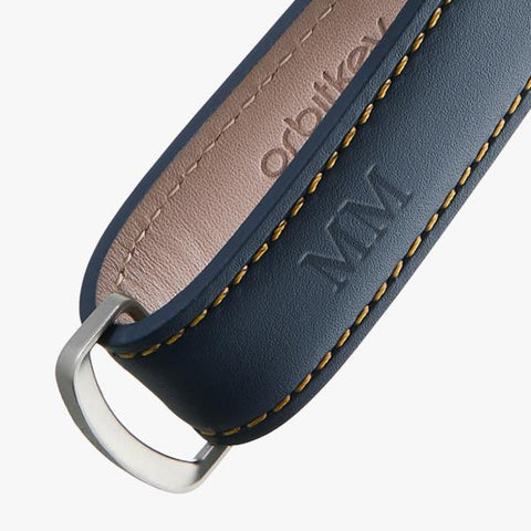 SCHLÜSSELANHÄNGER ORBITKEY 2.0 LEDER MARINEBLAU/TAN ART LTHO-2-NVTN