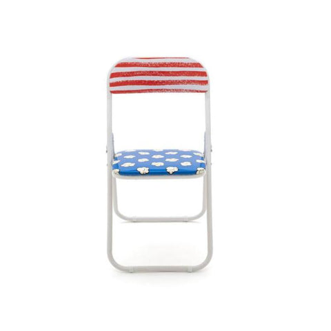 SEDIA BLOW IN METALLO PIEGHEVOLE STUDIO JOB CM. 44 H.47/80 POP CORN NEW SELETTI