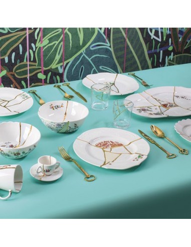 SELETTI KINTSUGI PORCELAIN SOUP PLATE ART 09621