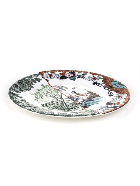 SELETTI PIATTO PIANO IN PORCELLANA DIAM. CM. 27,5 HYBRID IPAZIA 09722