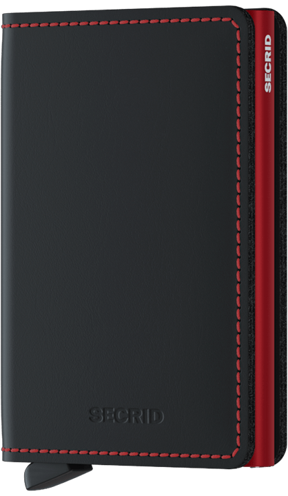 SLIMWALLET SECRID MATTE BLACK RED