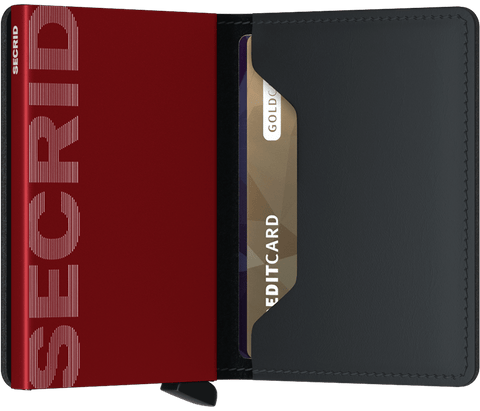 SLIMWALLET SECRID MATTE BLACK RED