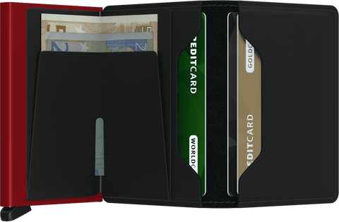 SLIMWALLET SECRID MATTE BLACK RED