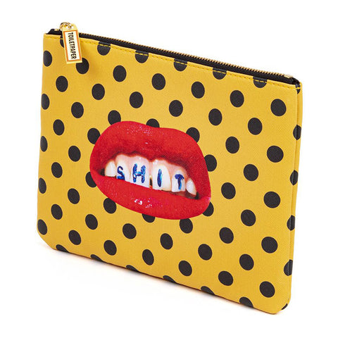 COSMETICS ENVELOPE IN PU PRINTED TOILETPAPER CM.21X15,5 SHIT SELETTI