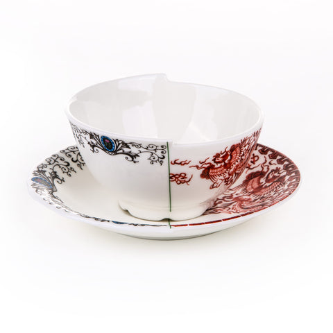 SELETTI HYBRID ZORA TEETASSE UND UNTERTASSE AUS PORZELLAN ART 09744