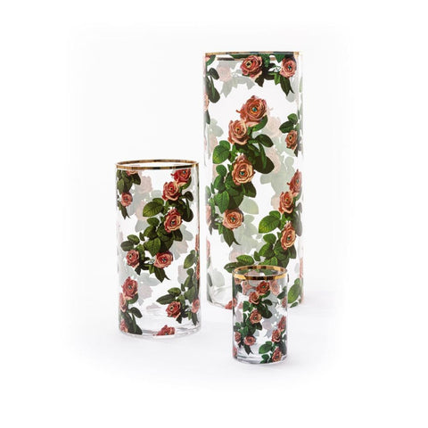"VASO SELETTI IN VETRO TOILETPAPER 14173 ROSES"