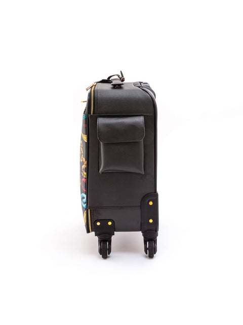 TROLLEY-TASCHE AUS KUNSTLEDER, TOILETTENPAPIER, CM.40X25 H.55, SCHLANGEN, SELETTI