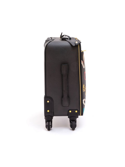 TROLLEY-TASCHE AUS KUNSTLEDER, TOILETTENPAPIER, CM.40X25 H.55, SCHLANGEN, SELETTI