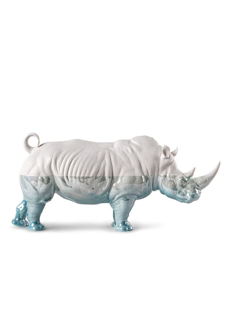 Nashorn-Skulptur 1009739 19 x 45 x 22 cm LLADRO' weiß 