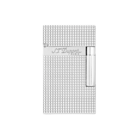 ST DUPONT LINE 2 LIGHTER DIAMOND HEAD PL. SILVER ART 016184