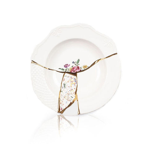 KINTSUGI PORZELLAN TIEFER TELLER ART 09623 SELETTI