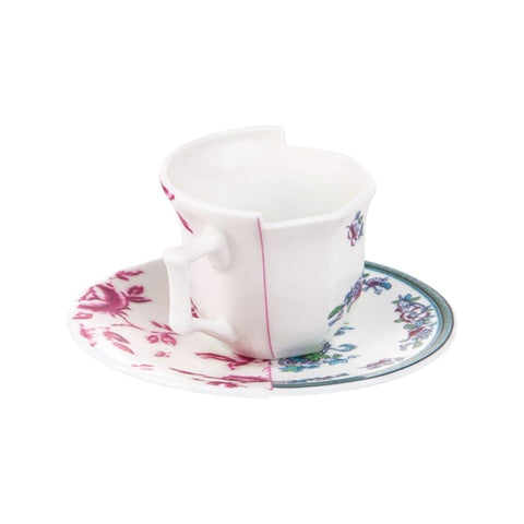 SELETTI HYBRID 09742 Kaffeetasse und Untertasse aus Porzellan