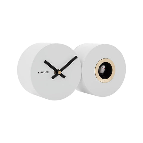 WANDUHR WALL CLOCK DUO CUCKOO KA5789WH KARLSSON MATTWEISS
