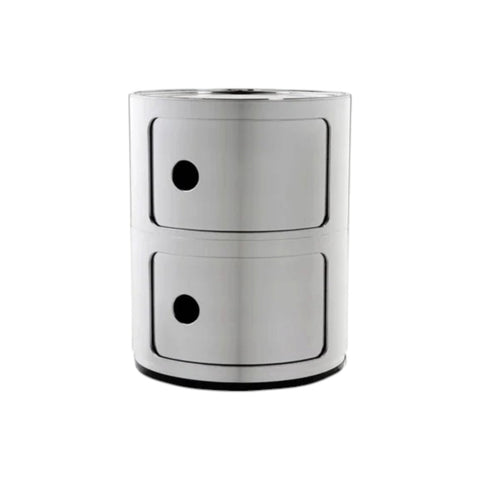 MODULAR NACHTTISCH 2 ELEMENTE CHROM 5966/XX KARTELL GRAU