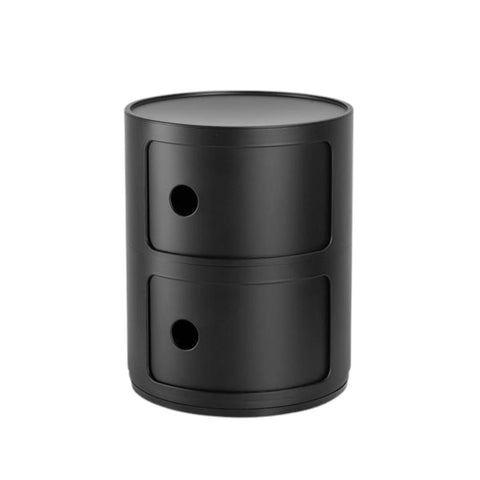 MODULARES NACHTISCHÄLCHEN 2 ELEMENTE BIO MATTSCHWARZ ART 4986/09 KARTELL