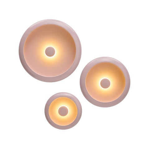 SET 3 LAMPADE DA PARETE OLOHA TRIO 107334 SOFT PINK FATBOY