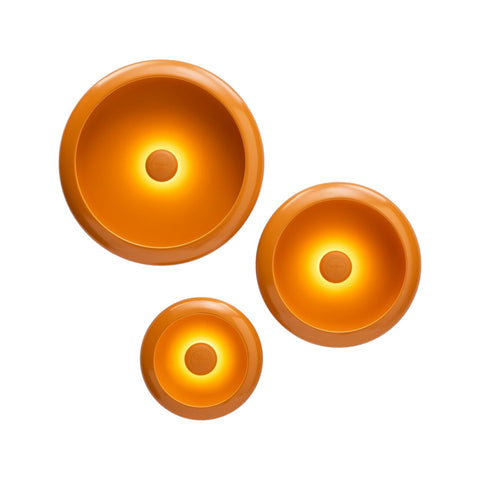 SET 3 LAMPADE DA PARETE OLOHA TRIO 107335 ARANCIO FATBOY