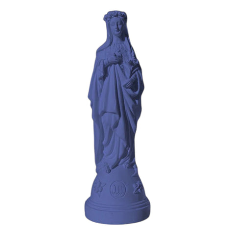 LAVANDE J'AI VU LA VIERGE MADONNA STATUETTE MIT BLUMEN IN DER HAND 21 CM