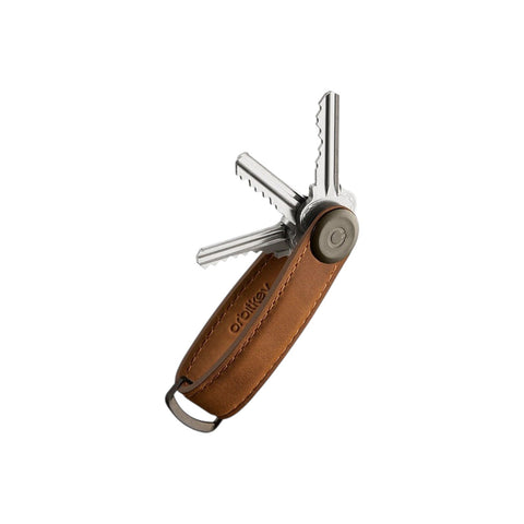 PORTACHIAVI ORBITKEY 2.0 LEATHER CHESTNUT BROWN-BROWN