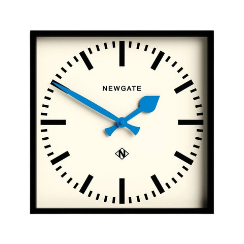 OROLOGIO NUMBER FIVE RAILWAY WALL CLOCK NUMFIV 390NKICE BLACK BLUE NEWGATE