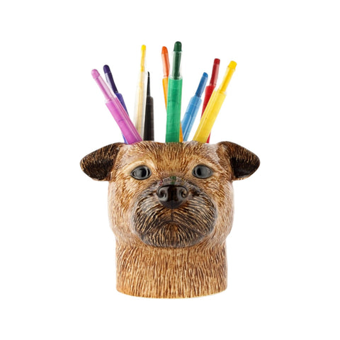 PORTAPENNE BORDER TERRIER PENCIL POT ART. 1994 QUAIL DESIGNS