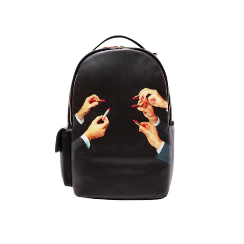 RUCKSACK TOILETPAPER LIPSTICK BLACK ART 02350 SELETTI