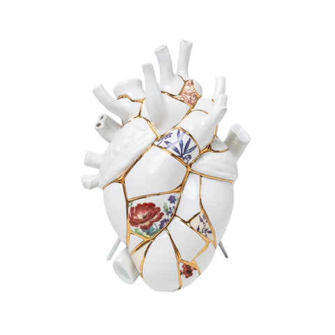 SELETTI VASE LIEBE IN BLÜTE KINTSUGI ART 09929