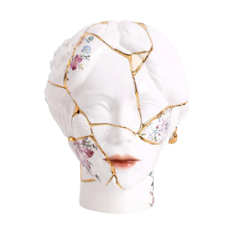 VASO IN PORCELLANA KINTSUGI HEAD SHE  09946  SELETTI