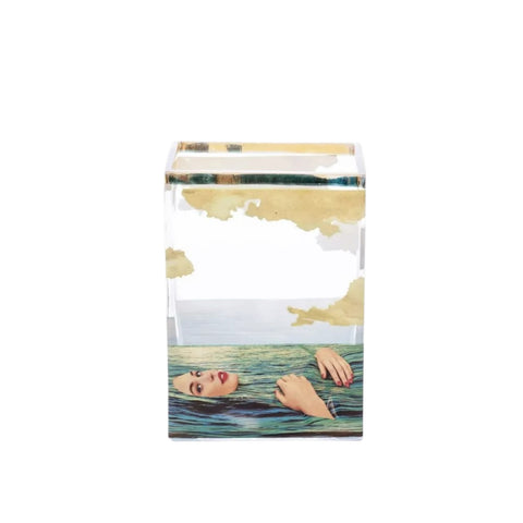 SELETTI TOILETTENPAPIER GLASVASE 10X8 H14 SEA GIRL