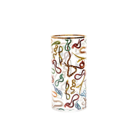 "SELETTI TOILETPAPER GLASS VASE DIAM. CM 15 H.30 SNAKES ART. 14171"
