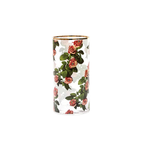 VASO IN VETRO TOILETPAPER 14173 ROSES  SELETTI