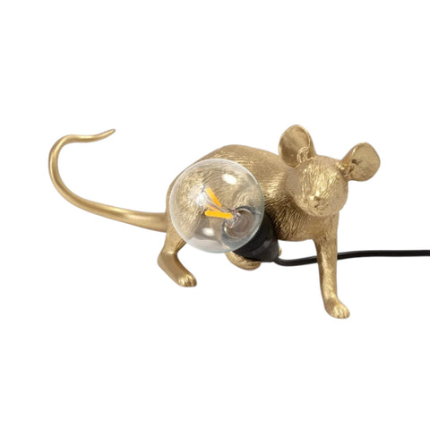 SELETTI MAUS GOLD LAMPE ART 15232
