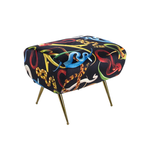 POUF SHIT 51X46 H 42 16102 SELETTI SCHWARZ
