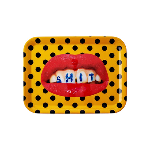 "SELETTI MELAMINE TRAY 32X43,5 SHIT ART 19032"