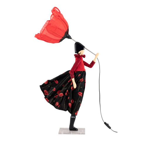 LAMPADA LITTLE GIRL ROSA SKITSO PARALUME ROSA ROSSA