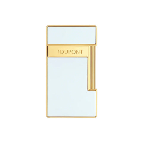 ACCENDINO LI SLIMMY ART. 028224 WHITE LACQUER GOLDEN S.T. DUPONT