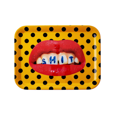 "SELETTI MELAMINE TRAY 32X43,5 SHIT ART 19032"